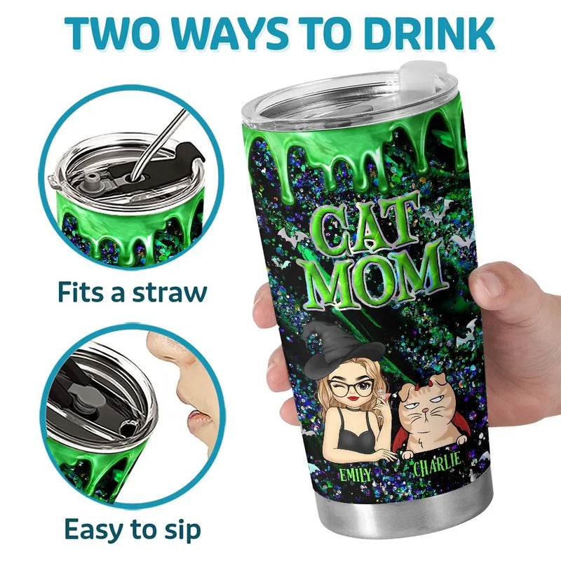 My Cat Is Ready To Cast Some Purrfectly Magical Spells This Halloween - Cat Personalized Custom Tumbler - Halloween Gift For Pet Owners, Pet Lovers