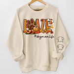 Pets Give Love, No Strings Attached - Dog & Cat Personalized Custom Unisex Sweatshirt With Design On Sleeve - Gift For Pet Owners, Pet Lovers