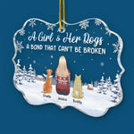 Custom Name Christmas Gifts for Dog Lovers - Personalized Ornament