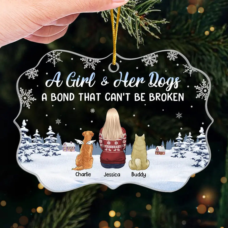 Gone But Never Forgotten, Our Furry Angel - Memorial Personalized Custom Ornament - Acrylic Benelux Shaped - Sympathy Gift, Christmas Gift For Pet Owners, Pet Lovers