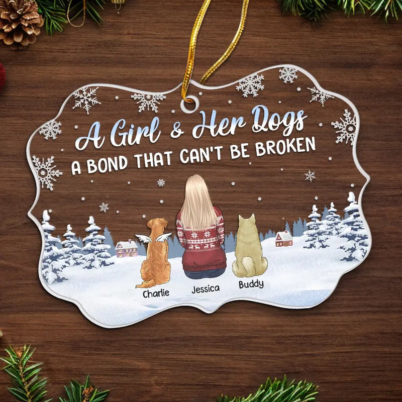 Gone But Never Forgotten, Our Furry Angel - Memorial Personalized Custom Ornament - Acrylic Benelux Shaped - Sympathy Gift, Christmas Gift For Pet Owners, Pet Lovers