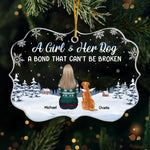 Custom Name Christmas Gifts for Dog Lovers - Personalized Ornament