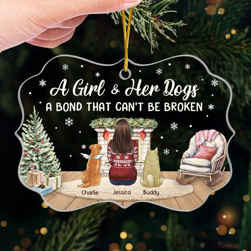 Some Angels Choose Fur Instead Of Wings - Memorial Personalized Custom Ornament - Acrylic Benelux Shaped - Sympathy Gift, Christmas Gift For Pet Owners, Pet Lovers