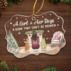 Some Angels Choose Fur Instead Of Wings - Memorial Personalized Custom Ornament - Acrylic Benelux Shaped - Sympathy Gift, Christmas Gift For Pet Owners, Pet Lovers