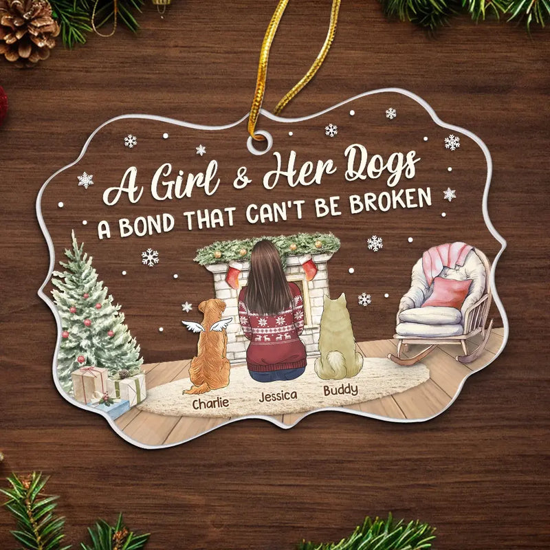 Some Angels Choose Fur Instead Of Wings - Memorial Personalized Custom Ornament - Acrylic Benelux Shaped - Sympathy Gift, Christmas Gift For Pet Owners, Pet Lovers