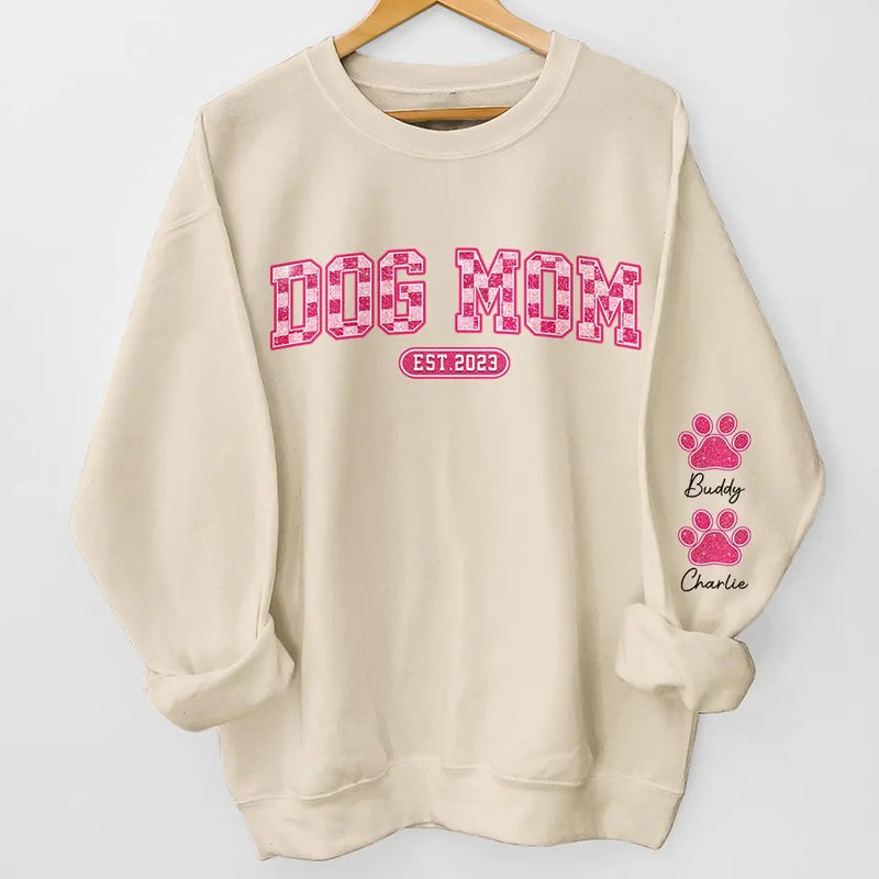 I'm A Cool Fur Mom - Dog & Cat Personalized Custom Unisex Sweatshirt With Design On Sleeve - Gift For Pet Owners, Pet Lovers