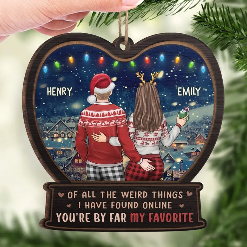 Every Moment With You Is Pure Ecstasy - Couple Personalized Custom Ornament - Wood Custom Shaped - Christmas Gift For Husband Wife, Anniversary