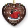 Love Is A Journey We Take Together Every Day - Couple Personalized Custom Ornament - Ceramic Heart Shaped - Christmas Gift For Husband Wife, Anniversary
