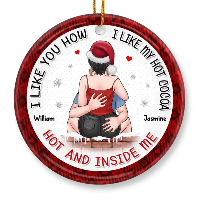 Your Touch Ignites A Fire In My Soul - Couple Personalized Custom Ornament - Ceramic Round Shaped - Christmas Gift For Husband Wife, Anniversary