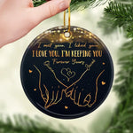 Custom Name Romantic Couple Gifts - Personalized Ceramic Ornament