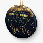 Custom Name Romantic Couple Gifts - Personalized Ceramic Ornament