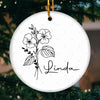 Friends Are Like Flowers That Bloom In The Garden Of Life - Bestie Personalized Custom Ornament - Ceramic Round Shaped - Christmas Gift For Best Friends, BFF, Sisters