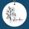 Friends Are Like Flowers That Bloom In The Garden Of Life - Bestie Personalized Custom Ornament - Ceramic Round Shaped - Christmas Gift For Best Friends, BFF, Sisters