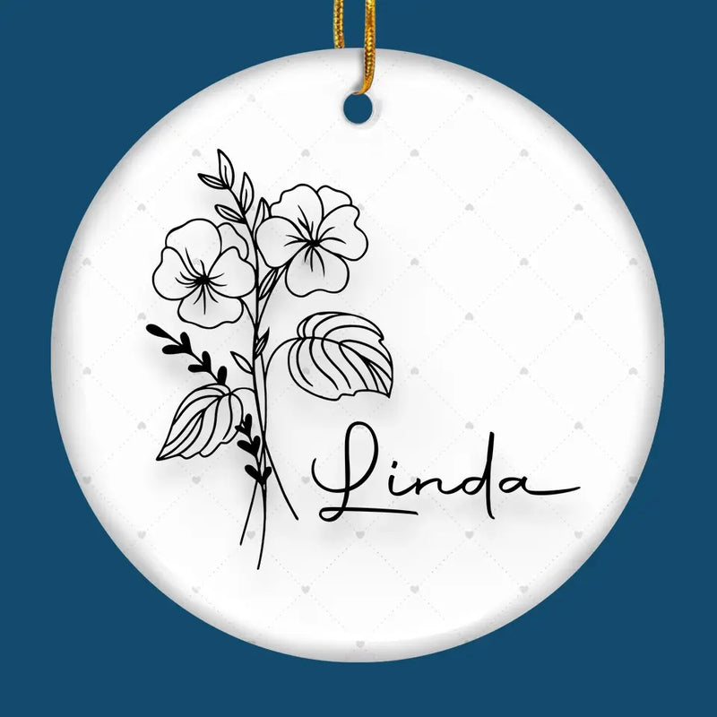 Friends Are Like Flowers That Bloom In The Garden Of Life - Bestie Personalized Custom Ornament - Ceramic Round Shaped - Christmas Gift For Best Friends, BFF, Sisters