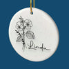 Friends Are Like Flowers That Bloom In The Garden Of Life - Bestie Personalized Custom Ornament - Ceramic Round Shaped - Christmas Gift For Best Friends, BFF, Sisters