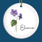 True Friendship Is Like A Flower That Always In Bloom - Bestie Personalized Custom Ornament - Ceramic Round Shaped - Christmas Gift For Best Friends, BFF, Sisters