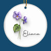 True Friendship Is Like A Flower That Always In Bloom - Bestie Personalized Custom Ornament - Ceramic Round Shaped - Christmas Gift For Best Friends, BFF, Sisters