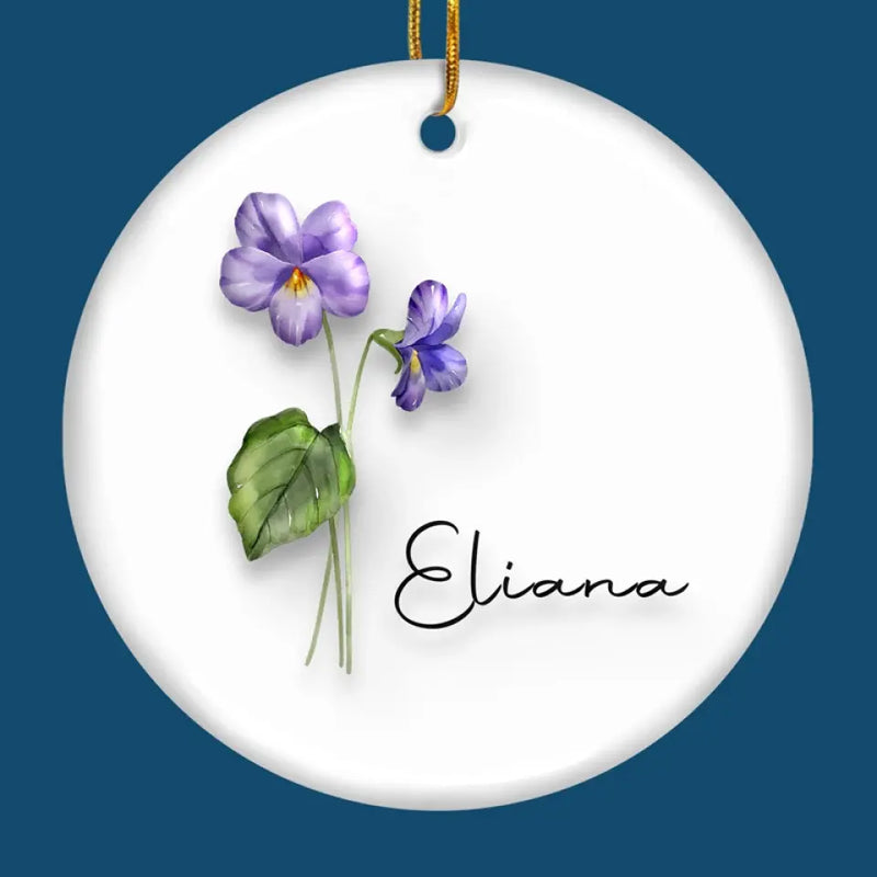 True Friendship Is Like A Flower That Always In Bloom - Bestie Personalized Custom Ornament - Ceramic Round Shaped - Christmas Gift For Best Friends, BFF, Sisters