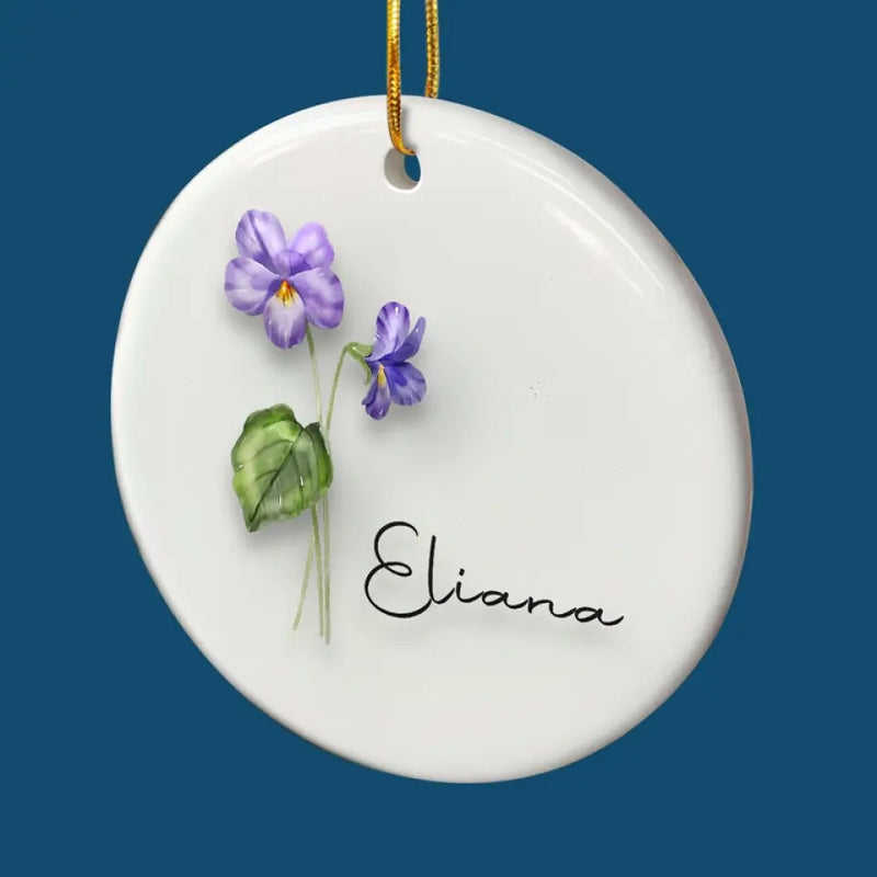 True Friendship Is Like A Flower That Always In Bloom - Bestie Personalized Custom Ornament - Ceramic Round Shaped - Christmas Gift For Best Friends, BFF, Sisters