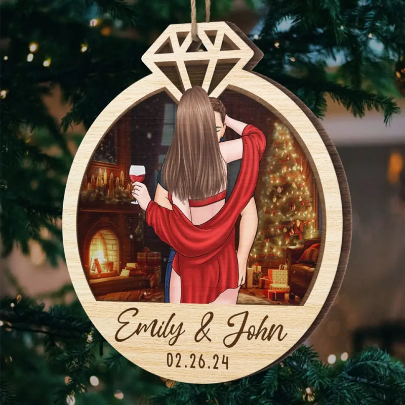 You Will Never Age For Me, Nor Fade, Nor Die - Couple Personalized Custom Ornament - Wood Custom Shaped - Christmas Gift For Husband Wife, Anniversary