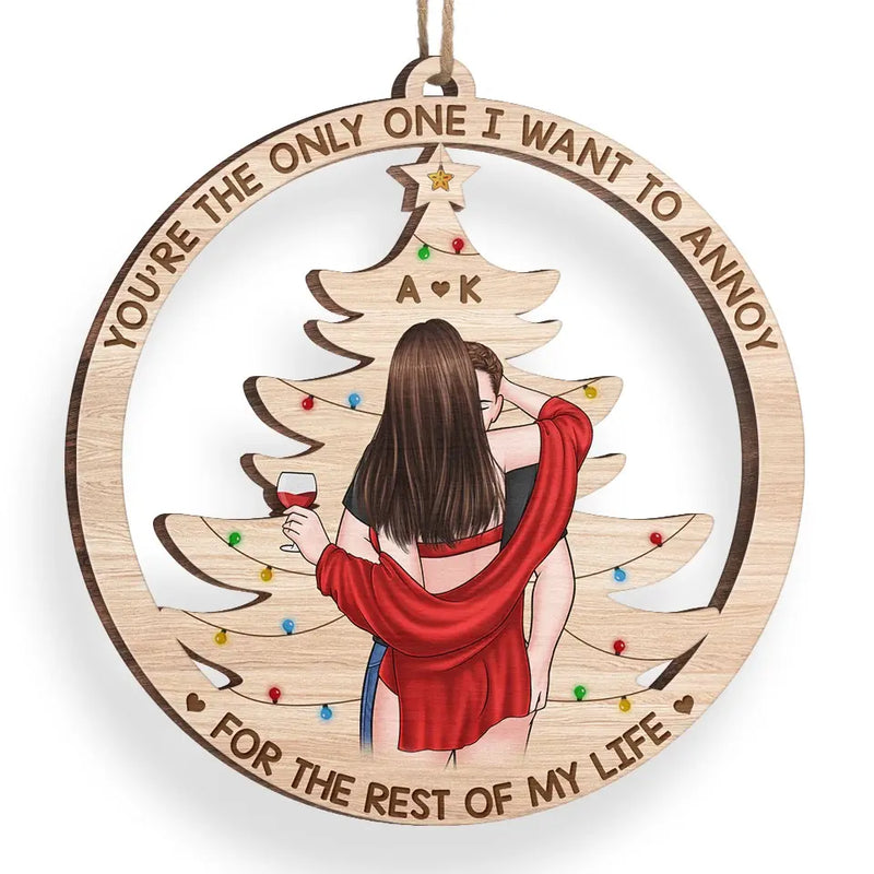 Every Moment Together Is A Treasure To Cherish - Couple Personalized Custom Ornament - Wood Custom Shaped - Christmas Gift For Husband Wife, Anniversary