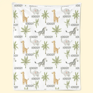 Merveilles des bois pour des nuits de rêve - Couverture familiale personnalisée - Cadeau pour bébé, enfant et nouveau-né