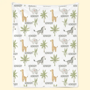 Merveilles des bois pour des nuits de rêve - Couverture familiale personnalisée - Cadeau pour bébé, enfant et nouveau-né