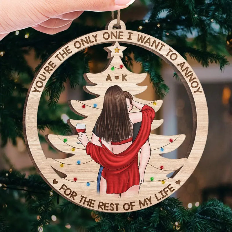 Every Moment Together Is A Treasure To Cherish - Couple Personalized Custom Ornament - Wood Custom Shaped - Christmas Gift For Husband Wife, Anniversary