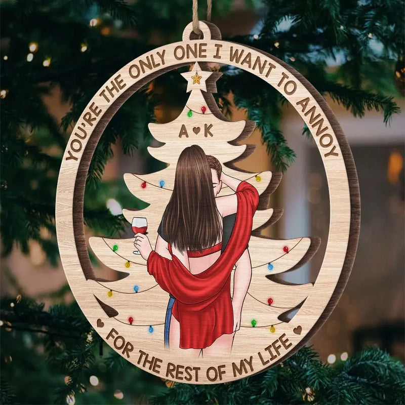Every Moment Together Is A Treasure To Cherish - Couple Personalized Custom Ornament - Wood Custom Shaped - Christmas Gift For Husband Wife, Anniversary