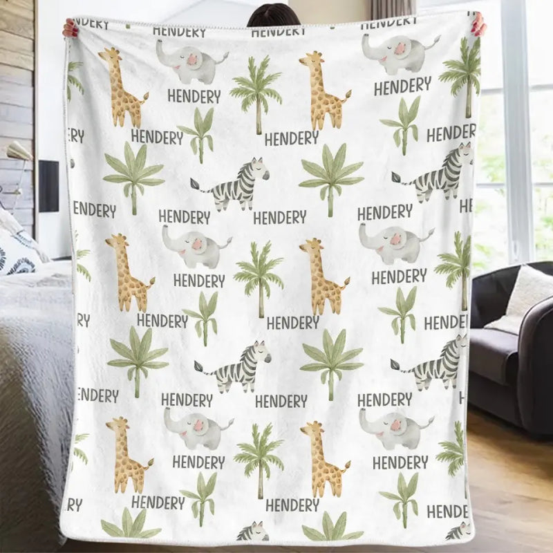 Woodland Wonders For Dreamy Nights - Family Personalized Custom Blanket - Gift For Baby Kids, Newborn Baby