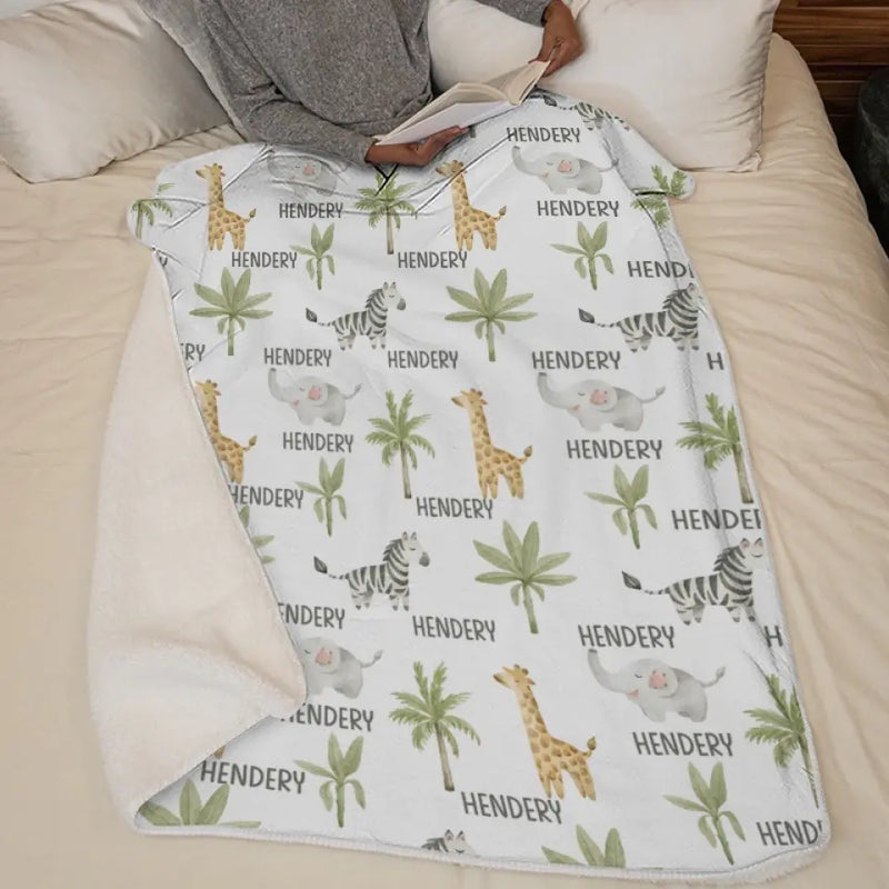 Woodland Wonders For Dreamy Nights - Family Personalized Custom Blanket - Gift For Baby Kids, Newborn Baby