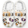 Too Much Of A Cutie To Be Spooky - Family Personalized Custom Fluffy Slippers - Halloween Gift For Mom, Grandma