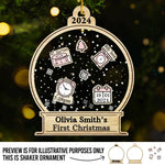 Custom Name Baby's First Christmas Gifts - Personalized Shaker Ornament