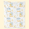 Such A Big Miracle, In Such A Little Elephant - Family Personalized Custom Baby Blanket - Gift For Baby Kids, Newborn Baby