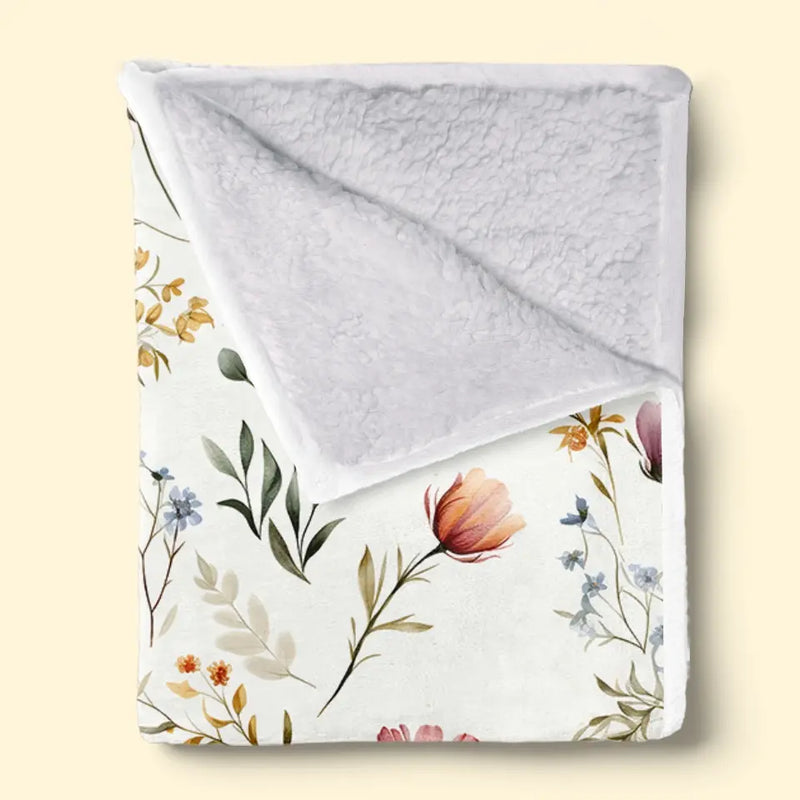 Shine And Bright Like A Flower - Family Personalized Custom Baby Blanket - Gift For Baby Kids, Newborn Baby