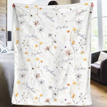 Custom Name Watercolor Wildflower Nursery Gifts - Personalized Blanket