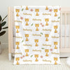 Tall Dreams Start With Tiny Giraffe Legs - Family Personalized Custom Baby Blanket - Gift For Baby Kids, Newborn Baby