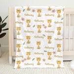 Custom Name Giraffe Gifts for Kids - Personalized Blanket