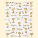 Custom Name Giraffe Gifts for Kids - Personalized Blanket