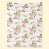 What Does The Fox Say - Family Personalized Custom Baby Blanket - Gift For Baby Kids, Newborn Baby