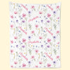 You Are The Beautiful Flower In The Family - Family Personalized Custom Baby Blanket - Gift For Baby Kids, Newborn Baby