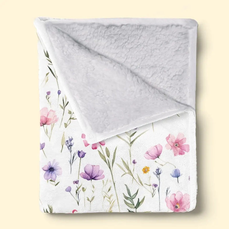 You Are The Beautiful Flower In The Family - Family Personalized Custom Baby Blanket - Gift For Baby Kids, Newborn Baby