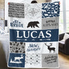 Be Brave Little Explorer - Family Personalized Custom Baby Blanket - Gift For Baby Kids, Newborn Baby