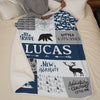 Be Brave Little Explorer - Family Personalized Custom Baby Blanket - Gift For Baby Kids, Newborn Baby