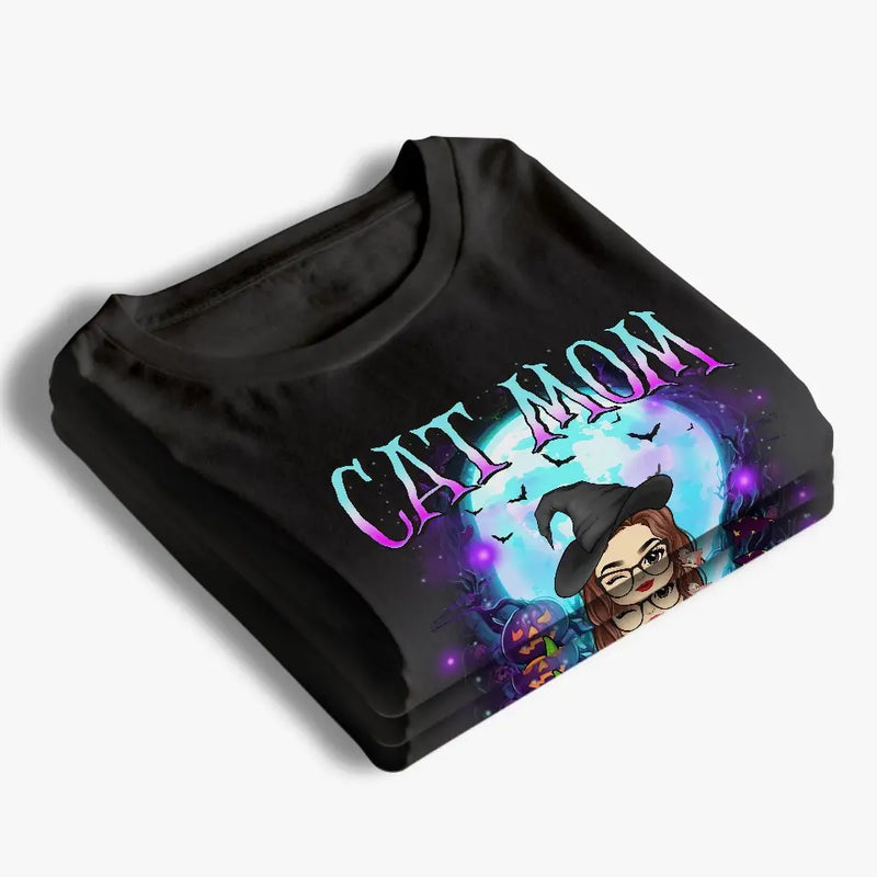 Witchy Vibes For Cat Mom This Halloween - Cat Personalized Custom Unisex T-shirt, Hoodie, Sweatshirt - Halloween Gift For Pet Owners, Pet Lovers