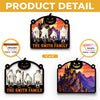 We're Hiding In The Walls, Creeping Out At Midnight - Family Personalized Window Hanging Suncatcher - Halloween Gift For Family Members