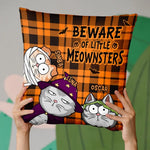 Beware Of Little Meownsters - Cat Personalized Custom Pillow - Halloween Gift For Pet Owners, Pet Lovers