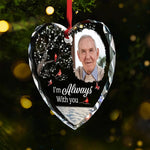Custom Photo Memorial Cardinal Gifts - Personalized Glass Ornament