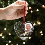 Custom Photo Memorial Cardinal Gifts - Personalized Glass Ornament