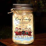 Family Is The True Gift Of Christmas - Family Personalized Custom Mason Jar Light - Christmas Gift For Family Members